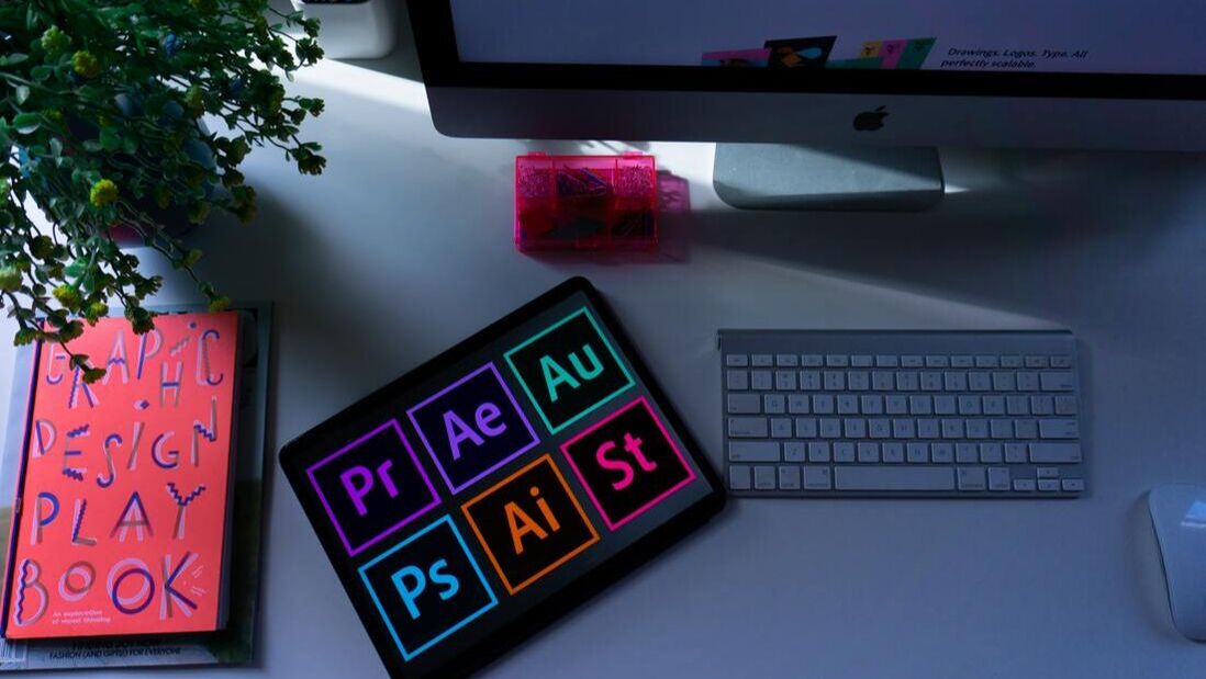 Picture of graphic designer's desk